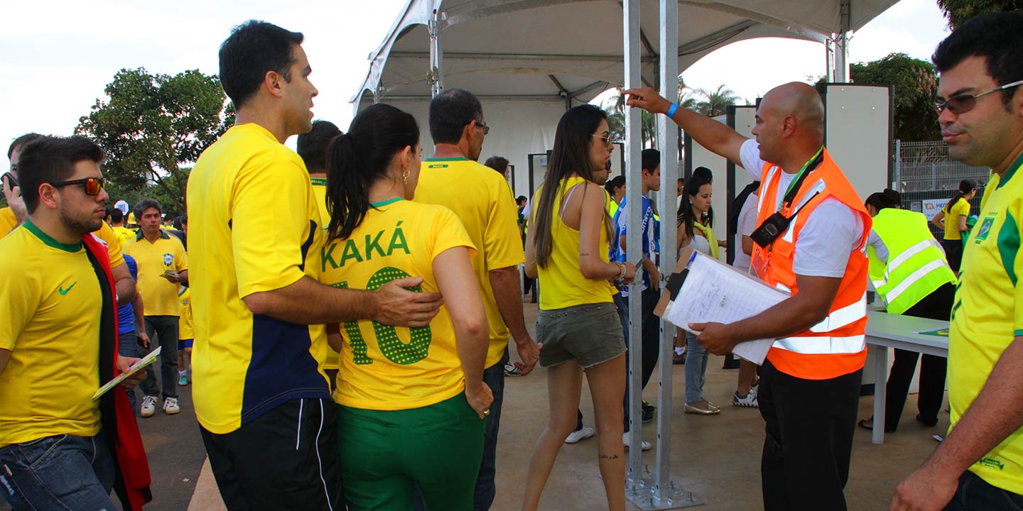 picture showing In 2013 Sword Security provided professional crowd management services & sporting event security at the Confederations Cup in Brasilia, Brazil.